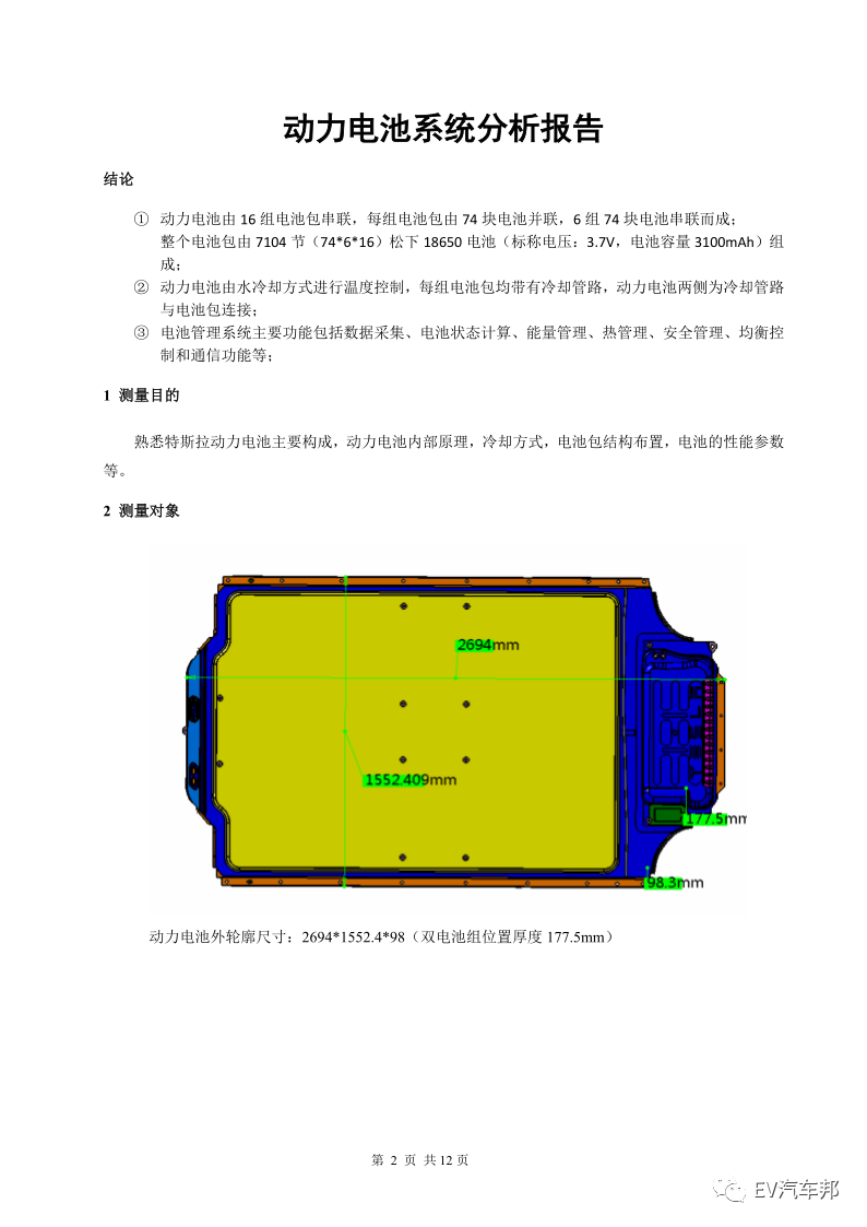 MODEL動力電池系統分析報告的圖1