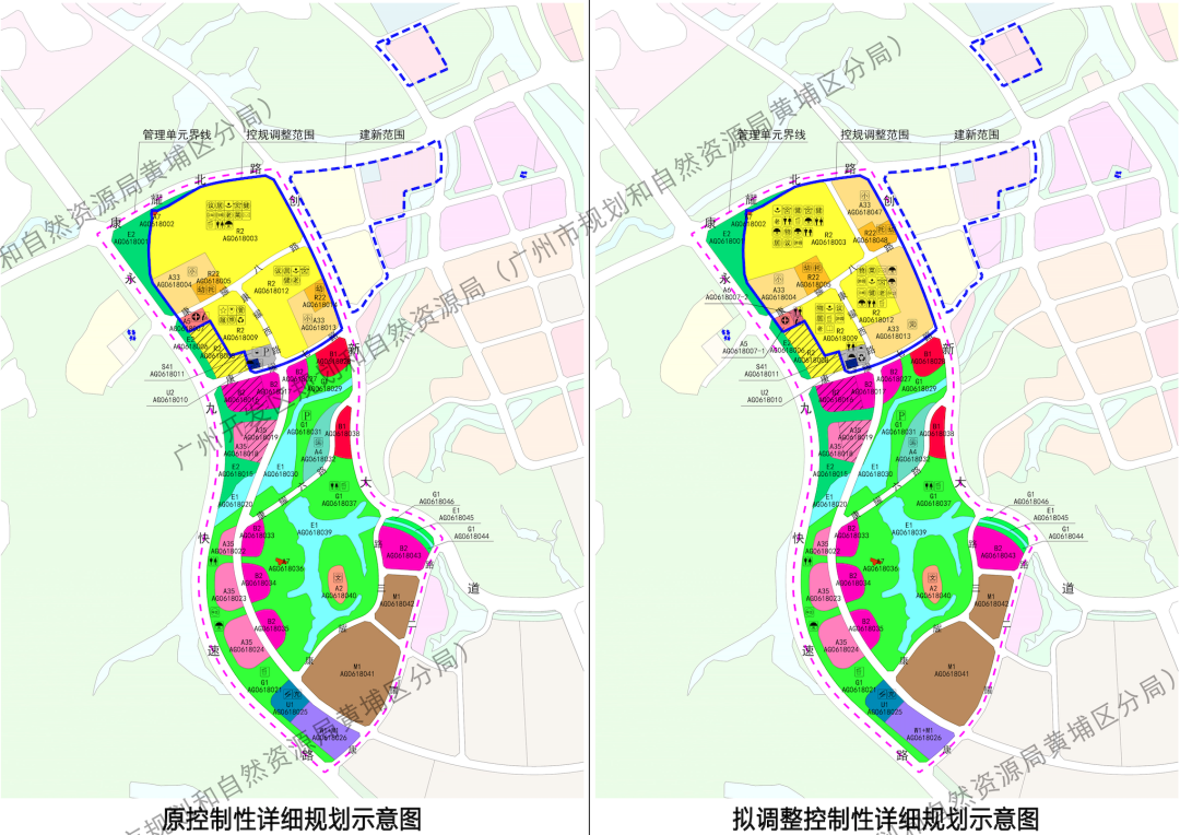黄埔区凤尾、宏岗两村规划调整，分别由天誉、珠光操刀