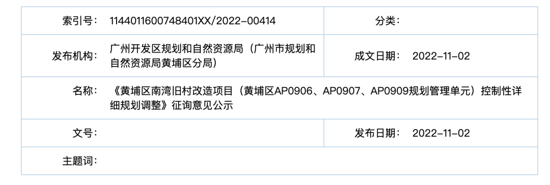 黄埔南湾旧村新控规出炉！暴增91万m²、狂吸3万人