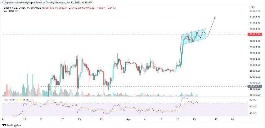 特币 (BTC) 价格可能会暴力突破 31,000 美元