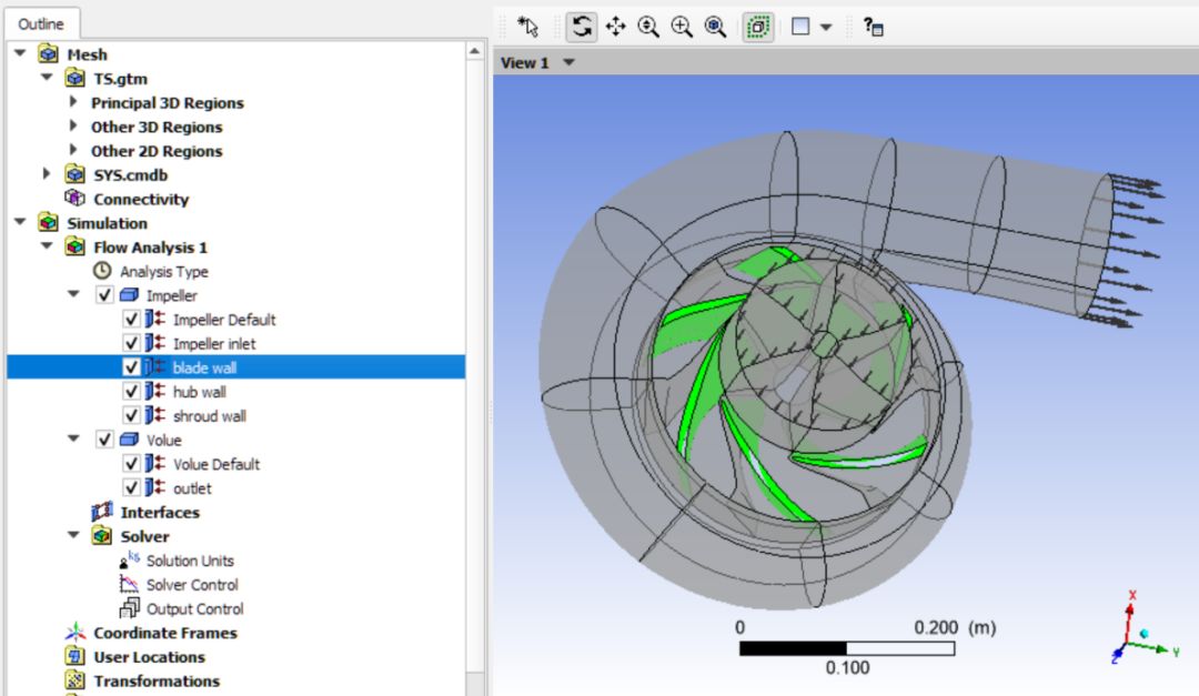 ANSYS CFX 带蜗壳离心泵性能仿真分析的图10