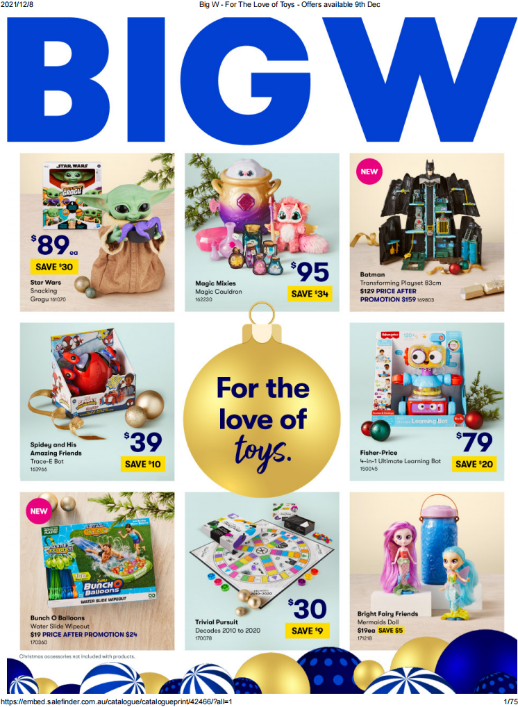 12月9日-24日！Big W最新优惠目录来袭，休闲娱乐等用品好价（组图） - 1