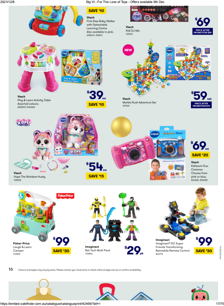 12月9日-24日！Big W最新优惠目录来袭，休闲娱乐等用品好价（组图） - 16