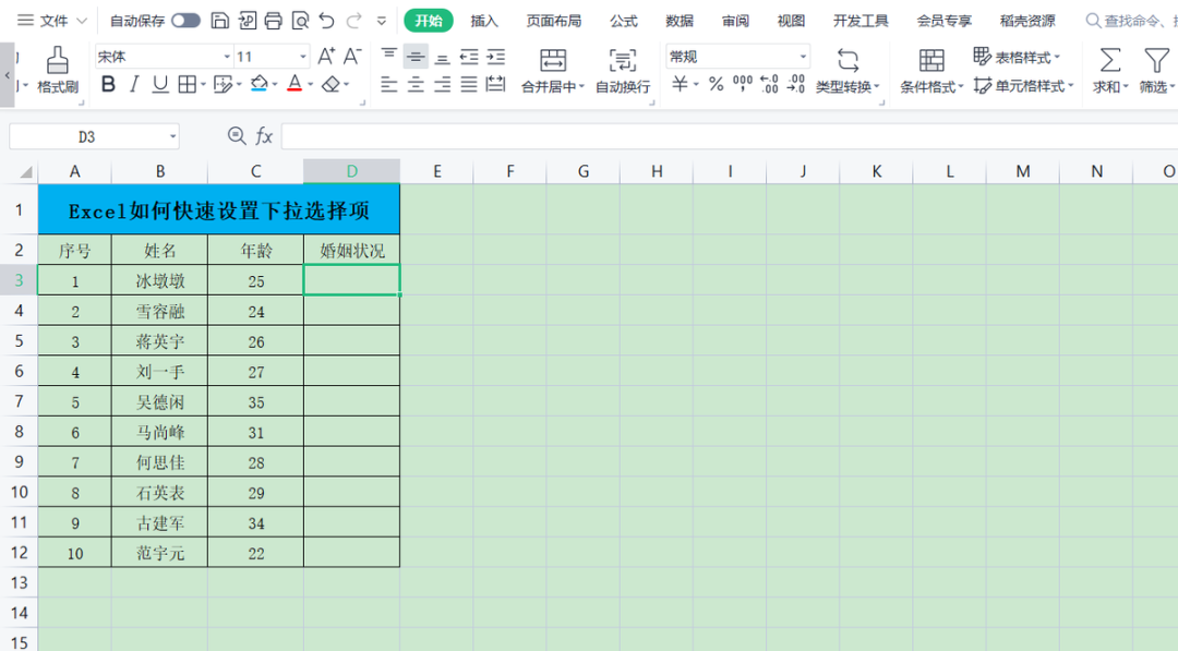 excel表格中怎么设置选择项_表格中设定选项_在excel表格中设置选项