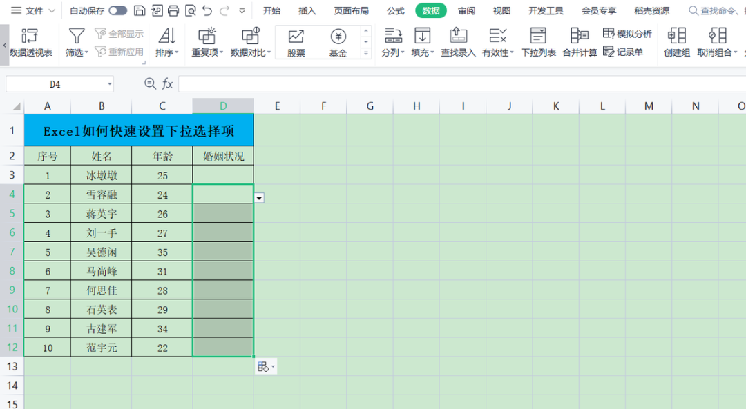 excel表格中怎么设置选择项_表格中设定选项_在excel表格中设置选项