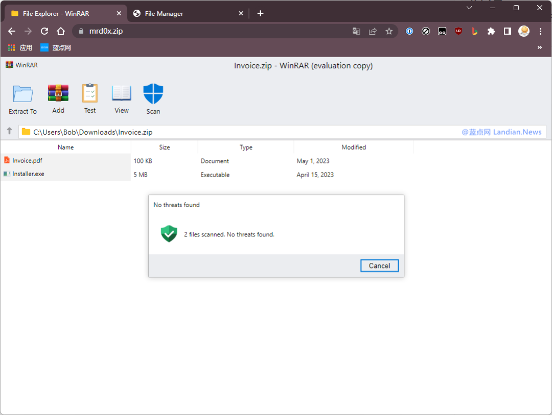 win11如何显示文件后缀 ZIP域名开放注册后 研究人员伪造了一个资源管理器版的钓鱼网站