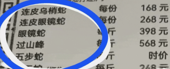 上海一餐馆被举报卖蛇肉，眼镜蛇398元一斤！现场查获活蛇65条