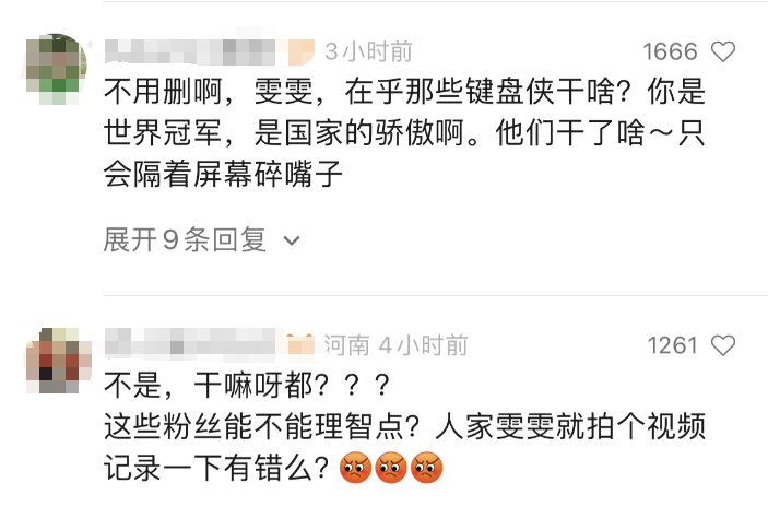 奥运冠军李雯雯遭极端粉丝网暴！深夜删除孙颖莎、王楚钦视频