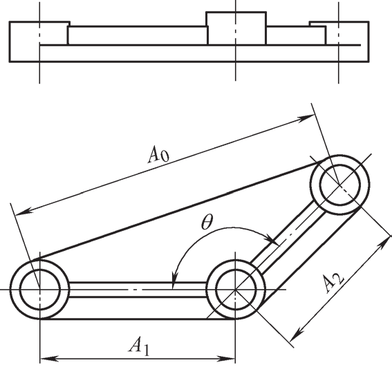 平面尺寸链计算方法之投影法，微分法综合运用实例分析的图1