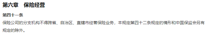 保险公司管理规定第四十一条