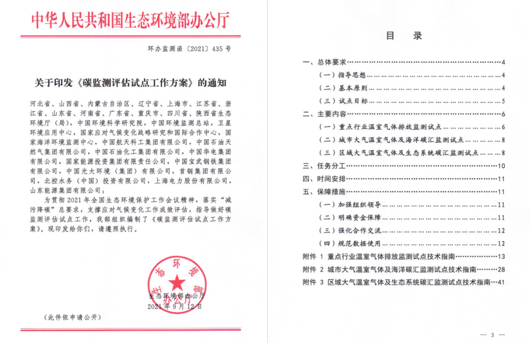 12個省發(fā)布碳監(jiān)測政策，高質(zhì)量監(jiān)測網(wǎng)絡(luò)更 加完善！