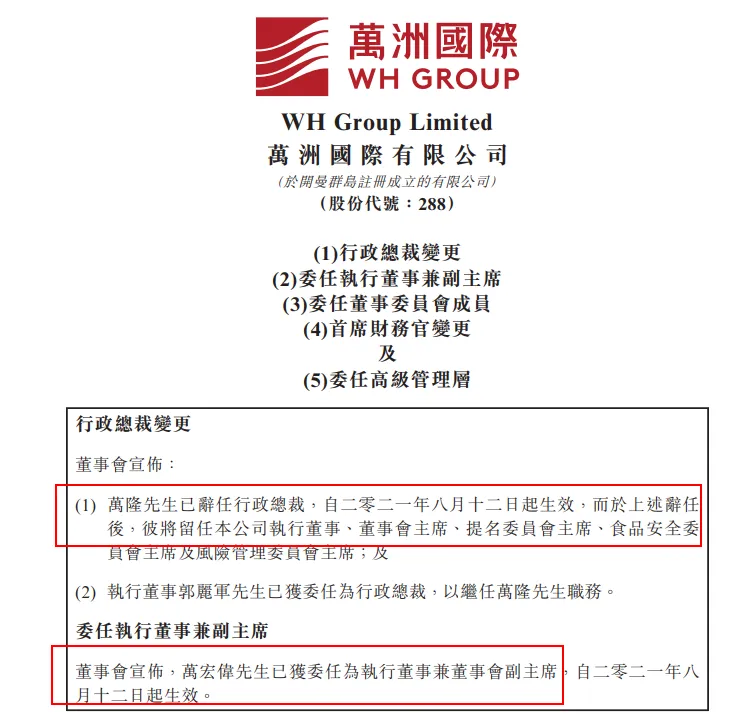 儿子实名举报父亲!万洲国际回应:指控不真实且具有误导性! 儿子实名举报父亲!万洲国际回应:指控不真实且具有误导性!
