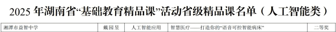 喜报 | 热烈祝贺益智中学在2025年湖南省“基础教育精品课”遴选活动中斩获佳绩
