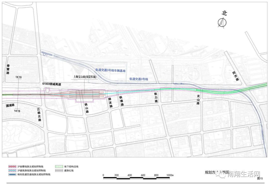 经太仓站后,和沪通铁路二期共通道在浏翔公路西侧进入上海市嘉定区