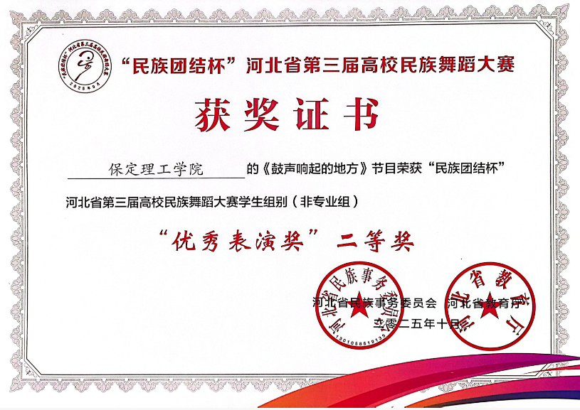 【团团速递】喜报 —— 牛牛游戏获“民族团结杯”河北省第三届高校民族舞蹈大赛多项奖项