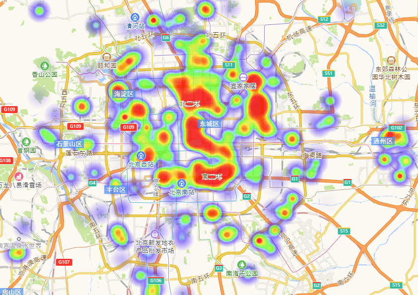 百度地图热力图原理图片