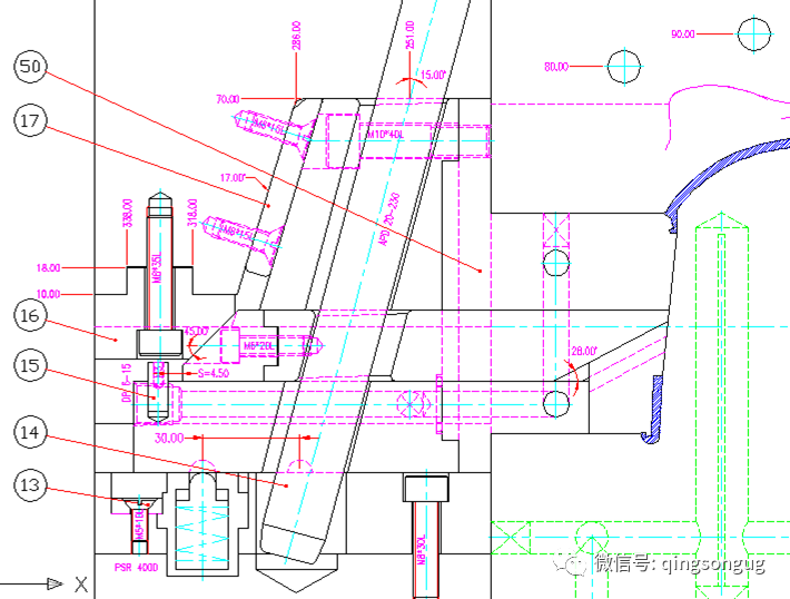 25类滑块经典结构：滑块+滑块、滑块+斜顶、滑块+顶针的图1