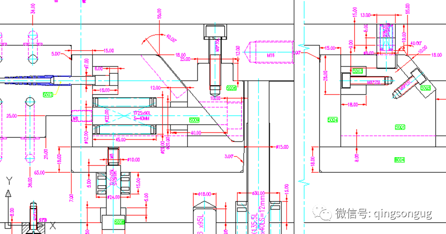 25类滑块经典结构：滑块+滑块、滑块+斜顶、滑块+顶针的图7