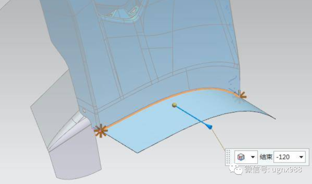 汽车保险杠曲面分型面的创建技巧的图8