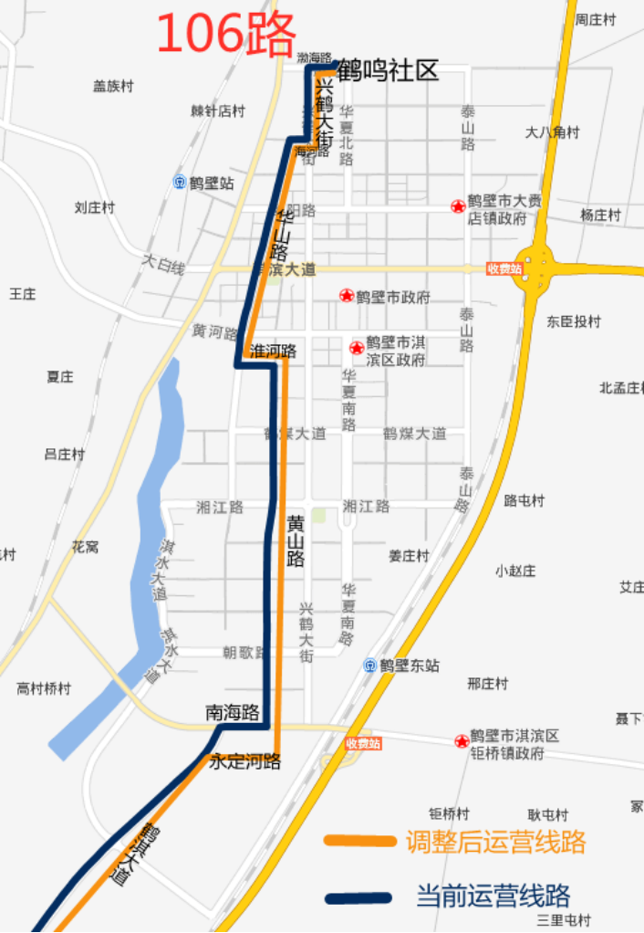 鹤壁市新区地图道路图片
