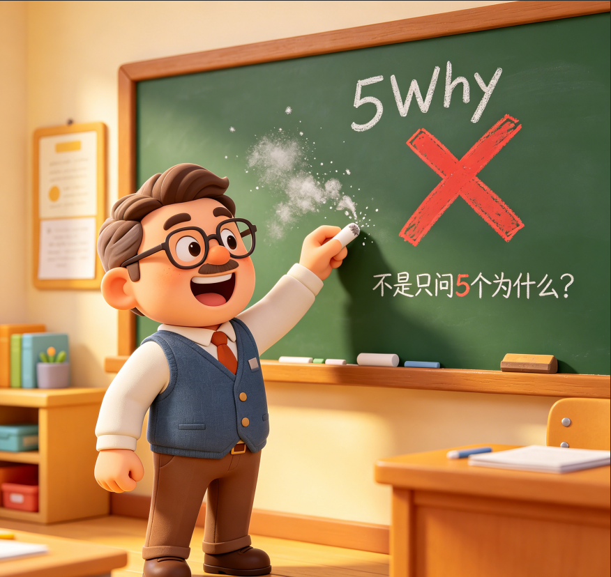 IATF 16949：5Why分析法，又称“5问法”，从问题本身出发，一步步追问，直到找到问题的根本原因
