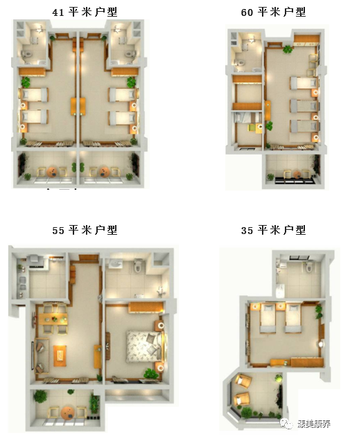 户型情况项目共设置床位634张.