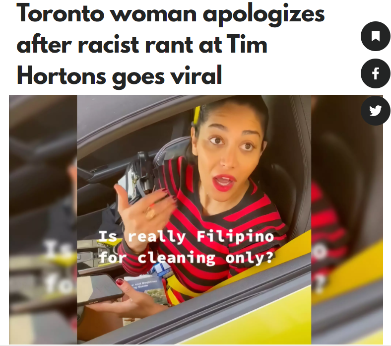 “你们只配打扫卫生！”女子在Tim Hortons点餐时大爆粗口，狂骂亚裔员工（组图） - 13