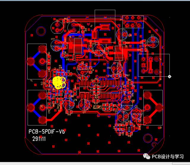 數(shù)字光纖轉(zhuǎn)模擬音頻轉(zhuǎn)換器PCB和原理圖的圖1
