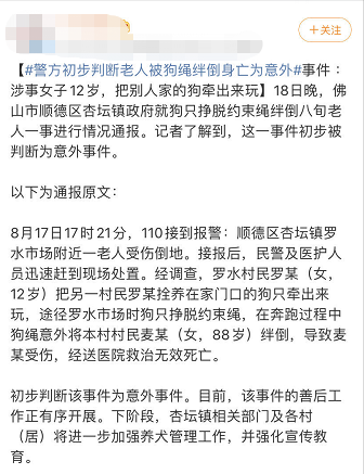 引發轟動！老人被寵物狗狂奔絆倒不治身亡，無良狗主人冷漠表現令人髮指！ 寵物 第1張