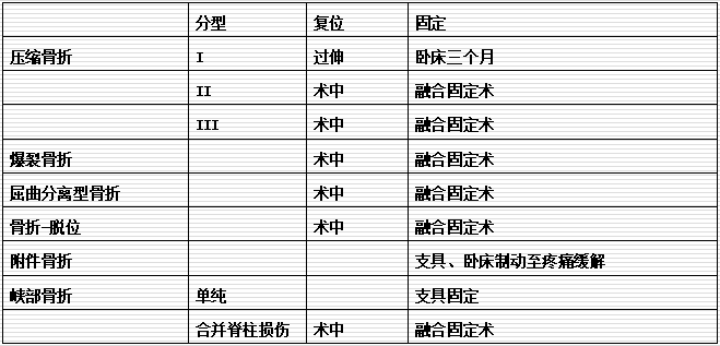 脊柱骨折的分型、诊断与治疗