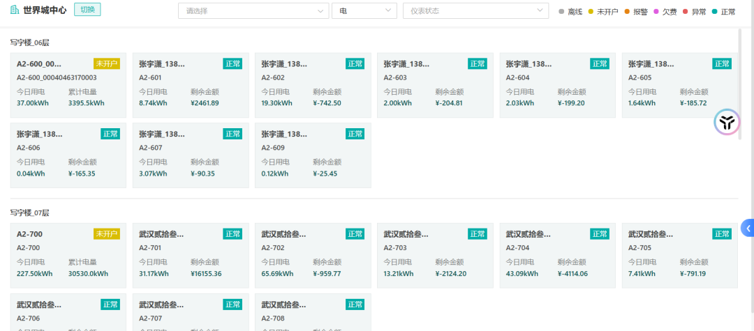 安科瑞預付費解決方案在北京某科技園的應用