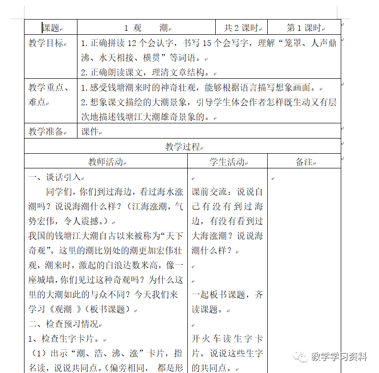 人教版二年级数学下册教案表格式_小学语文四五年级表格式教案_二年级语文下册表格式教案