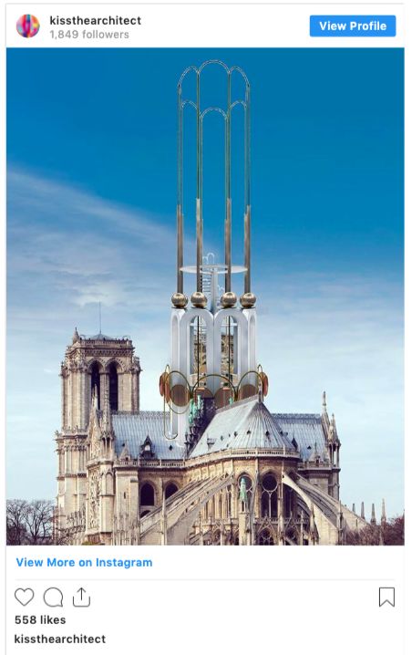 为巴黎圣母院设计一个有创意的新尖顶 法国参议院 不可能 Artnet 新闻