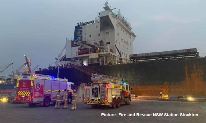 事故！从中国驶出的散货船在澳大利亚港口起火