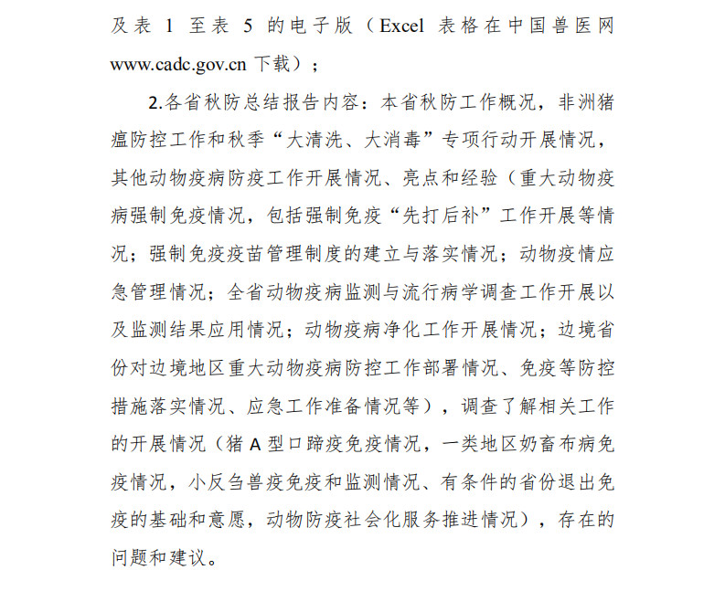 中国动物疫病预防控制中心印发《2019年全国秋季重大动物疫病防控工作检查实施方案》 中国动物疫病预防控制中心印发《2019年全国秋季重大动物疫病防控工作检查实施方案》