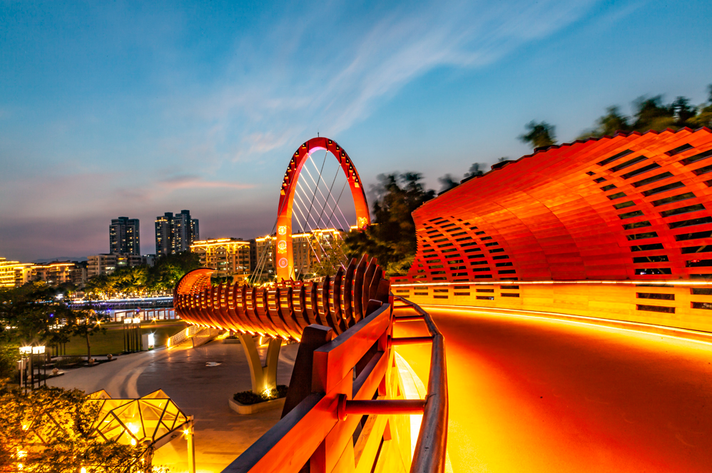 江门潮头公园夜景图片