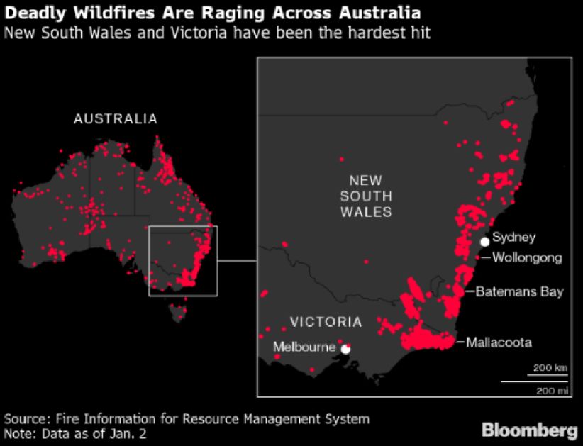 澳洲林火危机结束之日遥遥无期！ 降温降雨为灭火人员带来喘息机会