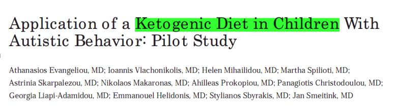 生酮饮食在孤独症儿童中的应用