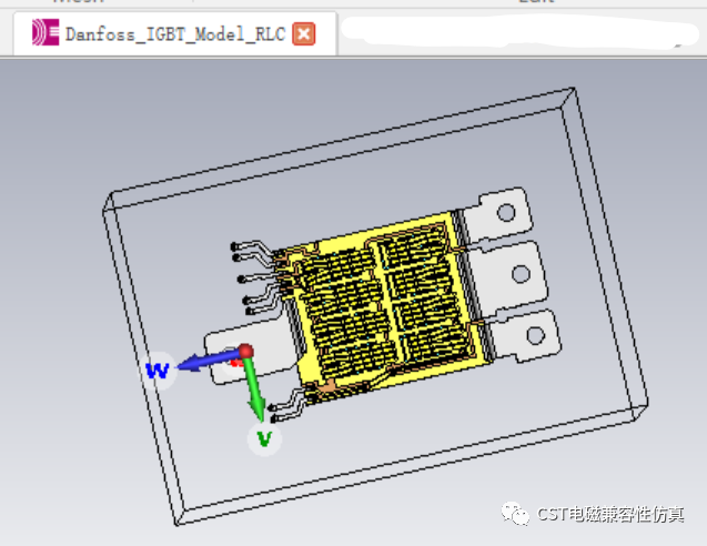 [仿真分享]利用CST的RLC求解器提取IGBT的局部寄生参数的图3