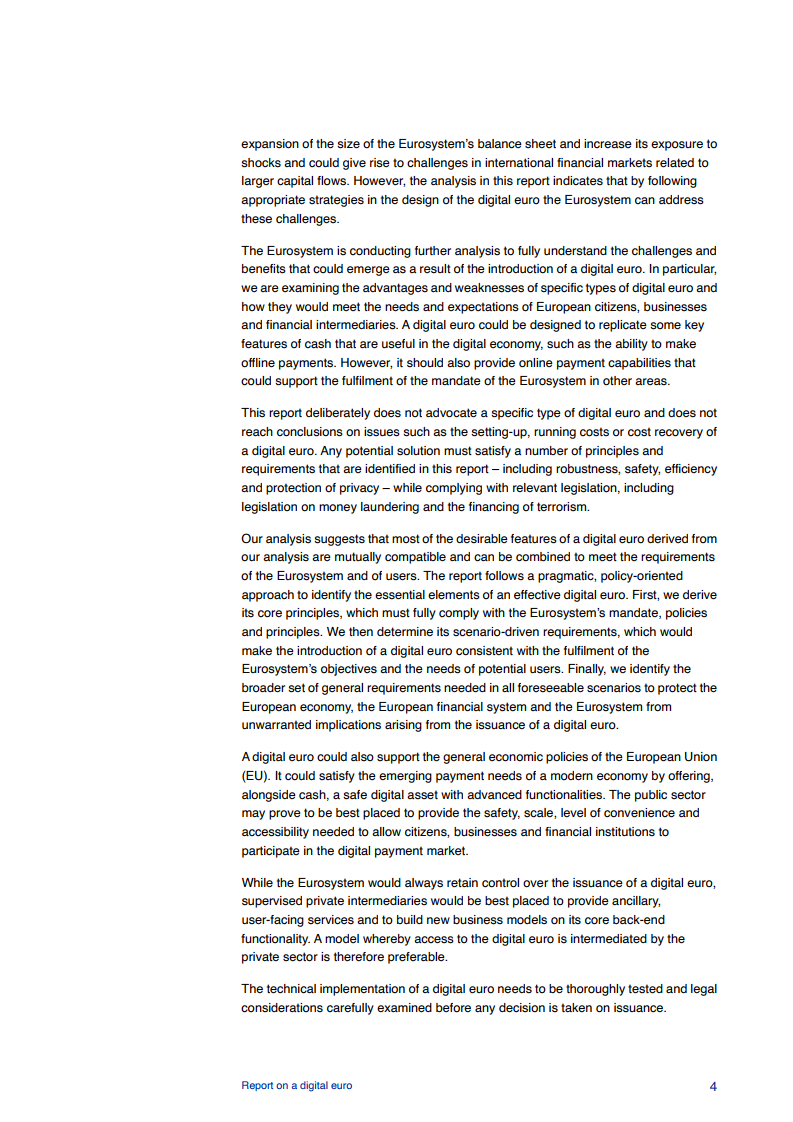 首份数字欧元报告：2021年启动数字货币项目