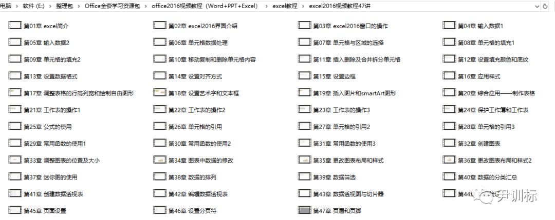 Office办公软件视频教程！WordExcelPPT职场必备技能资源包！工作效率提升N倍！