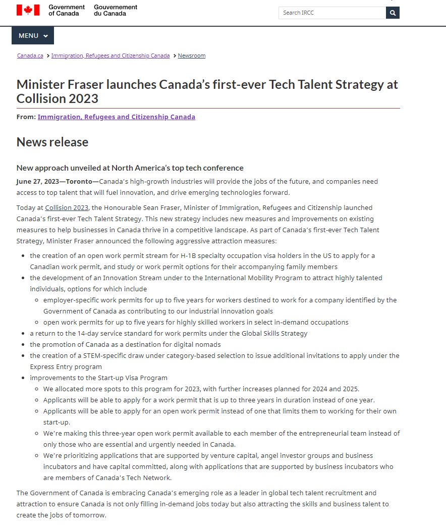 加拿大官宣7大政策全球疯狂抢人