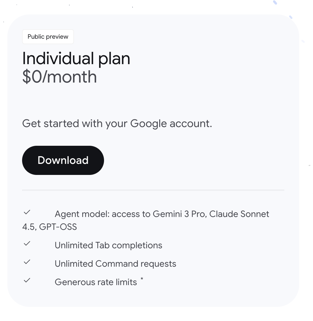 Google Antigravity登录界面