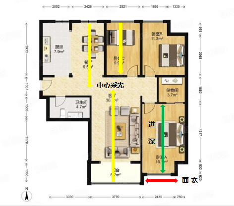 3d 户型图_3d户型图_房屋3d户型图