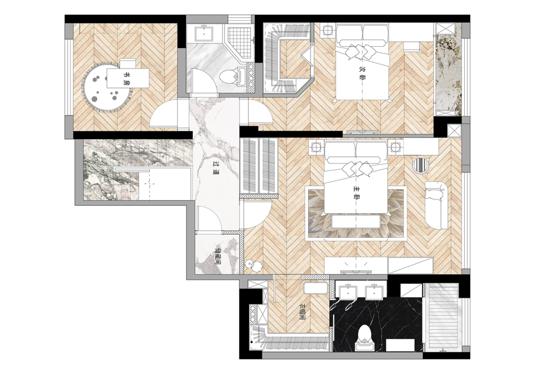 200㎡復式簡約空間，四口之家，相伴在人間三餐四季 家居 第28張