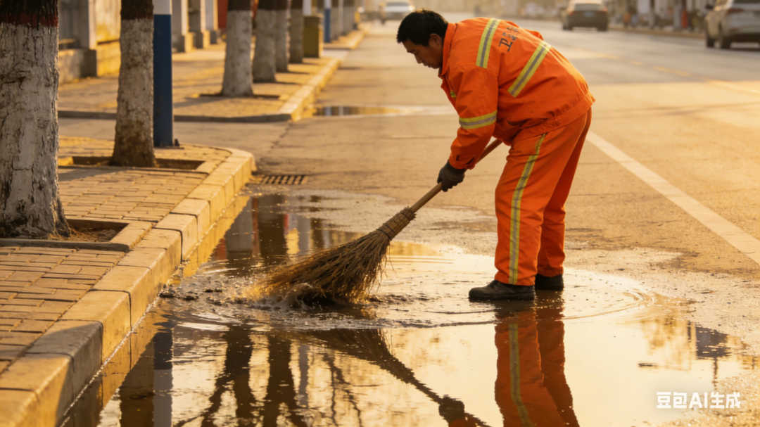 环卫工人清积水横图生成.png