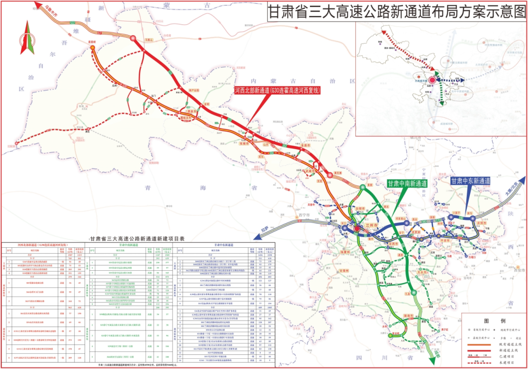 甘肃省"三大高速公路新通道"实施方案印发!