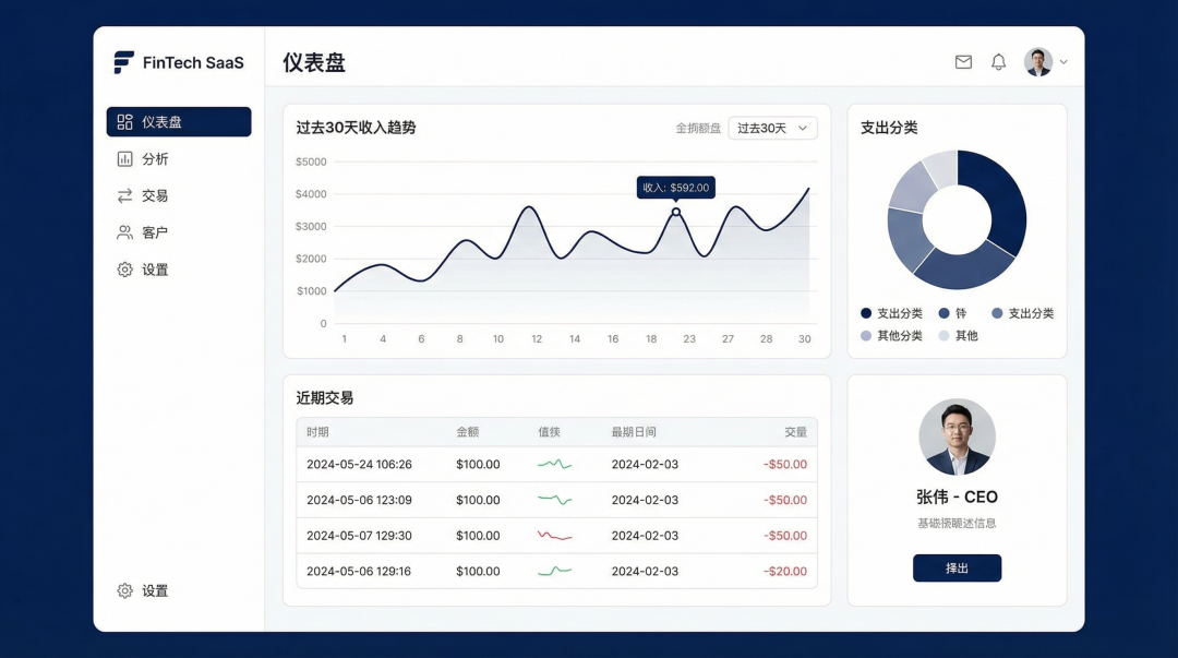金融SaaS后台UI设计