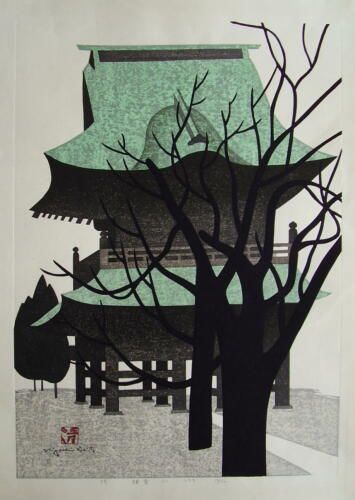 冬日遐想日本版画大师斋藤清作品