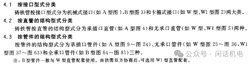 柔性铸铁管A型、B型、W型，你分得清吗？